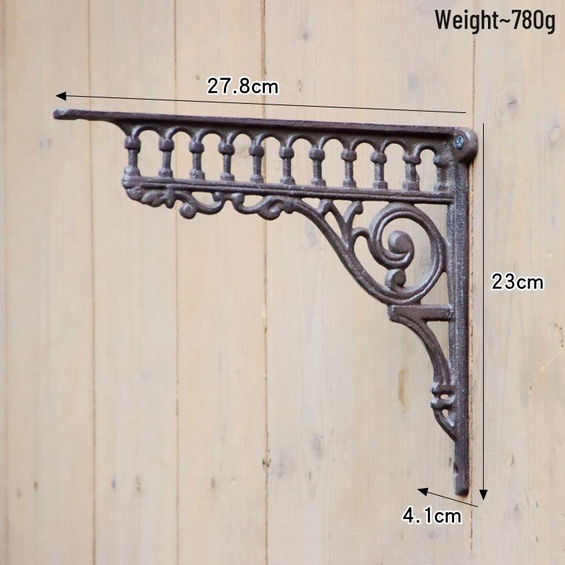Retro Triangle Cast Iron Roman Column Wall Shelf Bracket