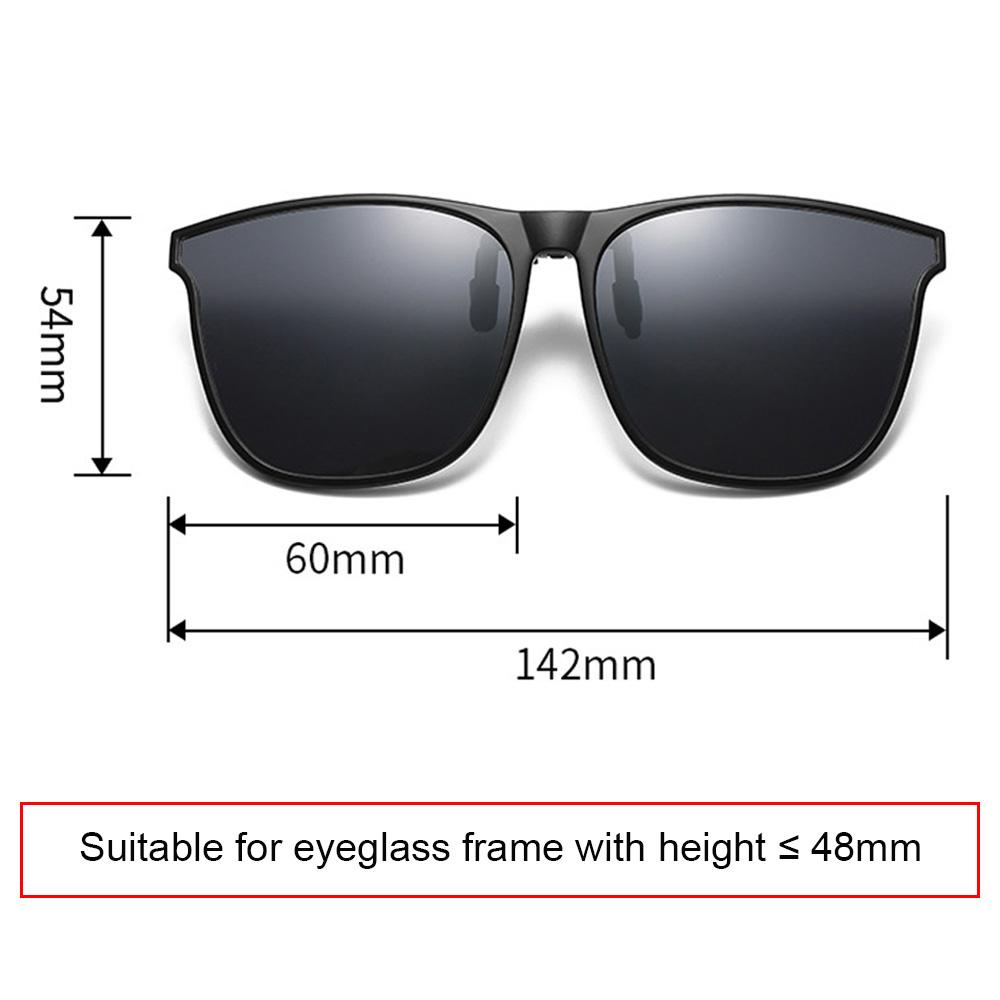 Polarized Clip On Sunglasses Color Changing Sunglasses Men Photochromic Car Driver Goggles Night Vision UV Resistant Sunglasses