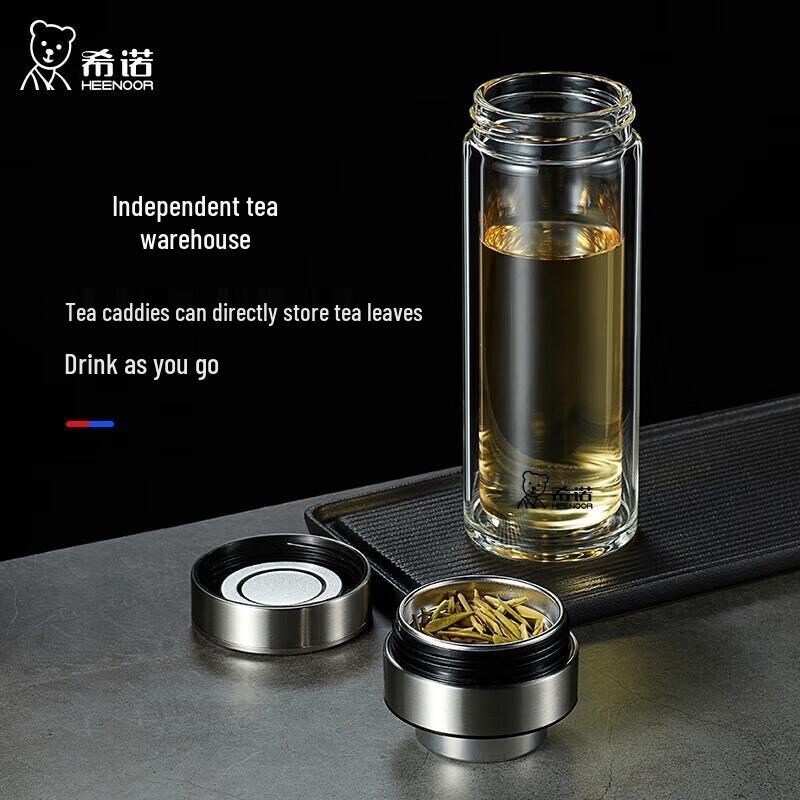 Zhi Shi Double Wall Glass Tea Infuser Cup