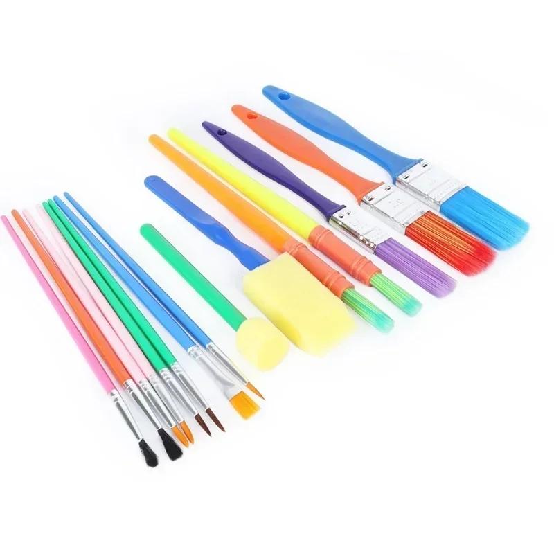 15 Stück DIY Kinder Malen Schwamm EVA Roller Malpinsel Set Schulbedarf Kinder Kunstbedarf Aquarellpinsel