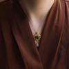 Designer Original New In Natural Hetian Jade Necklace Retro Exquisite Pendant Elegant Charm Lady  Clavicle Chain Jewelry