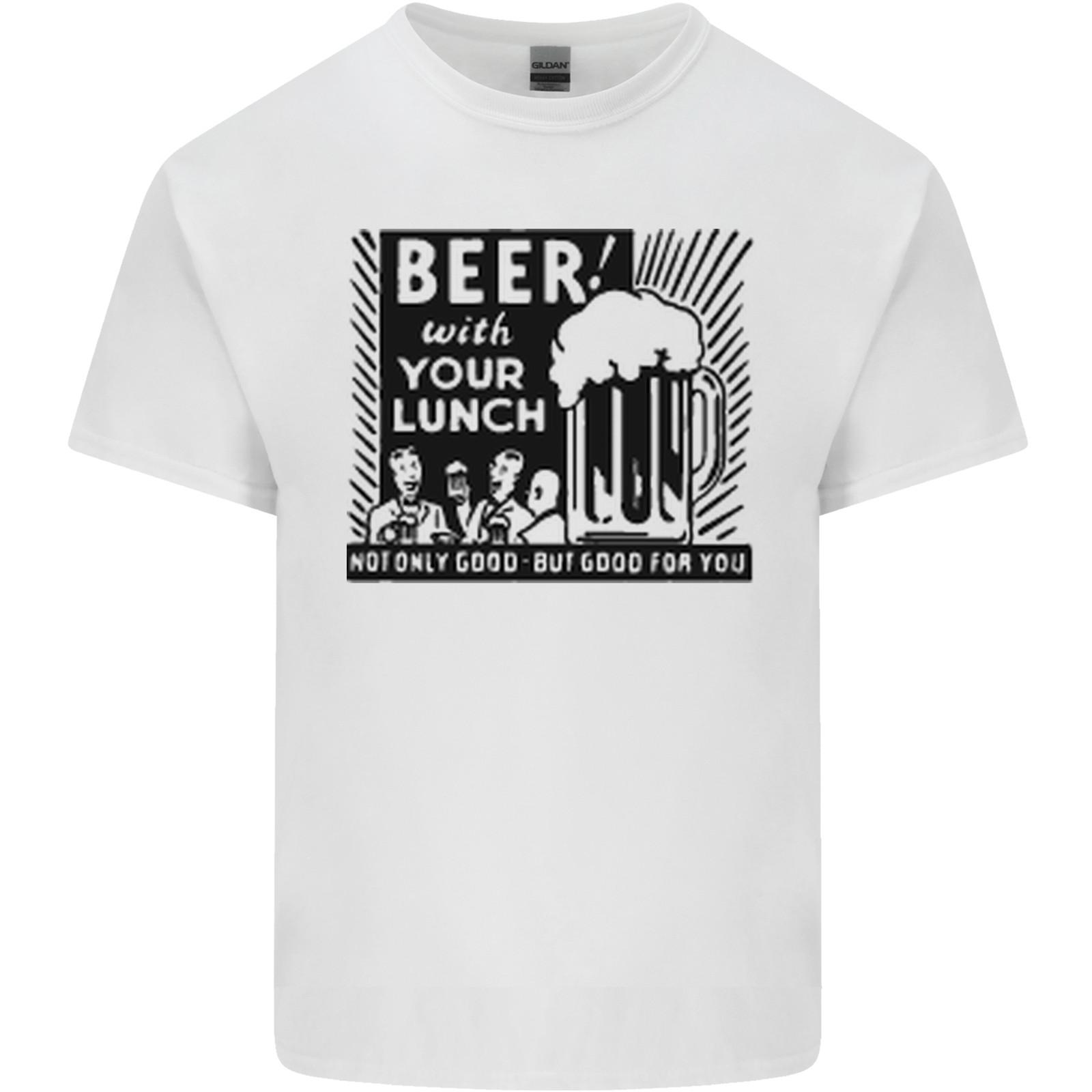 

Beer with Your Lunch Funny Alcohol Mens Light Cotton T-Shirt Mens Womens Tees Top 2XL