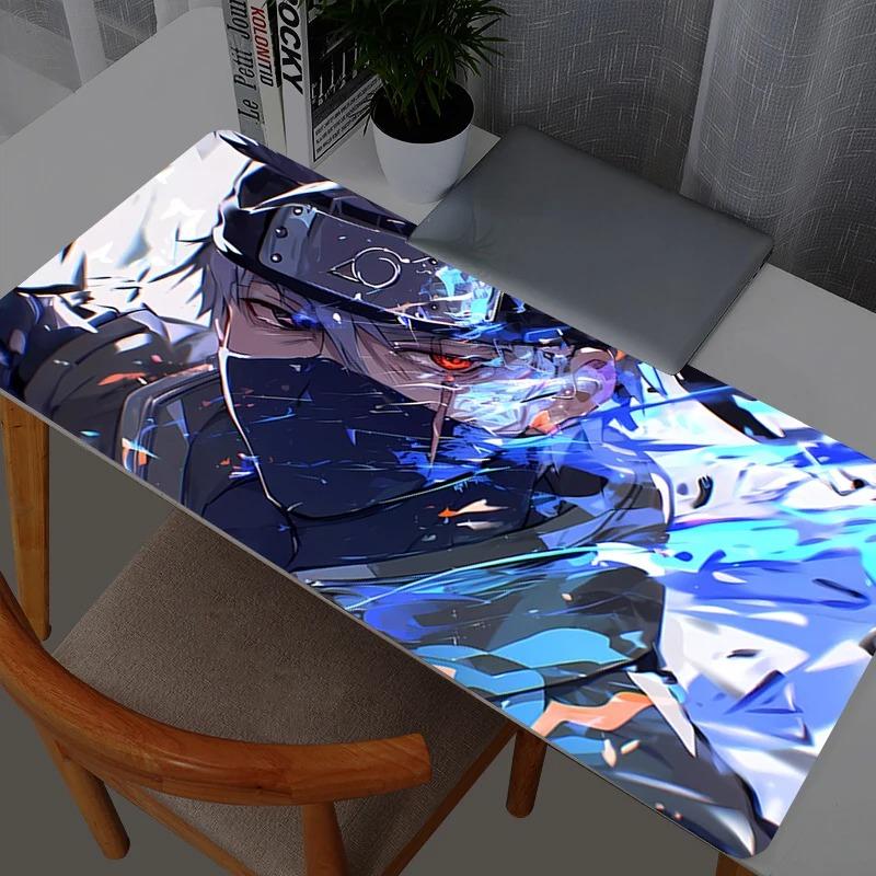 Naruto Kakashi Hatake Mauspads Groß Gamer Gaming Zubehör Speed Tastatur Gummi Sperrkante Schreibtischunterlage Laptop Mauspads