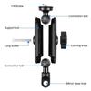 PULUZ Motorcycle Holder Mirror Base Hole Fixed Mount for GoPro and Other Action Cameras(Black)