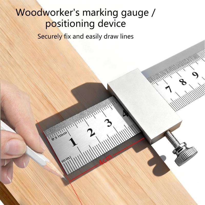 Carpenter Layout Measuring Tool Multiple Scale Marking and Rustproof Stainless Steel for Workshop Use