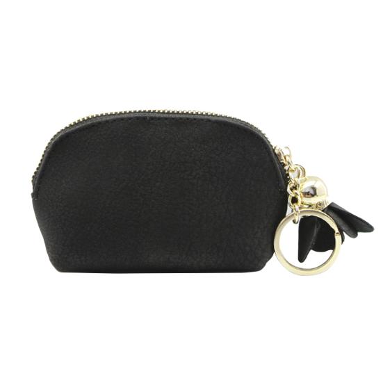 Fashion Faux Leather Rose Pendant Zipper Women Coin Purse Wallet Mini Bag CLE