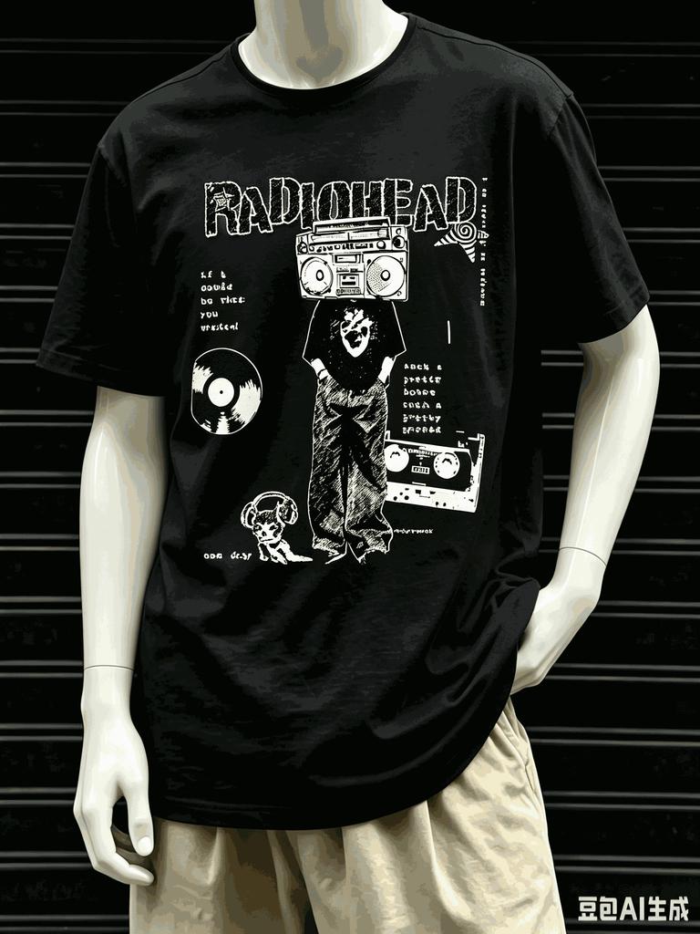 Radiohead For Fan Gift Tshirt Unisex Unisex Harajuku Oversized Unisex Short Sleeve Streetwear High Quality Couples Classic Fashion