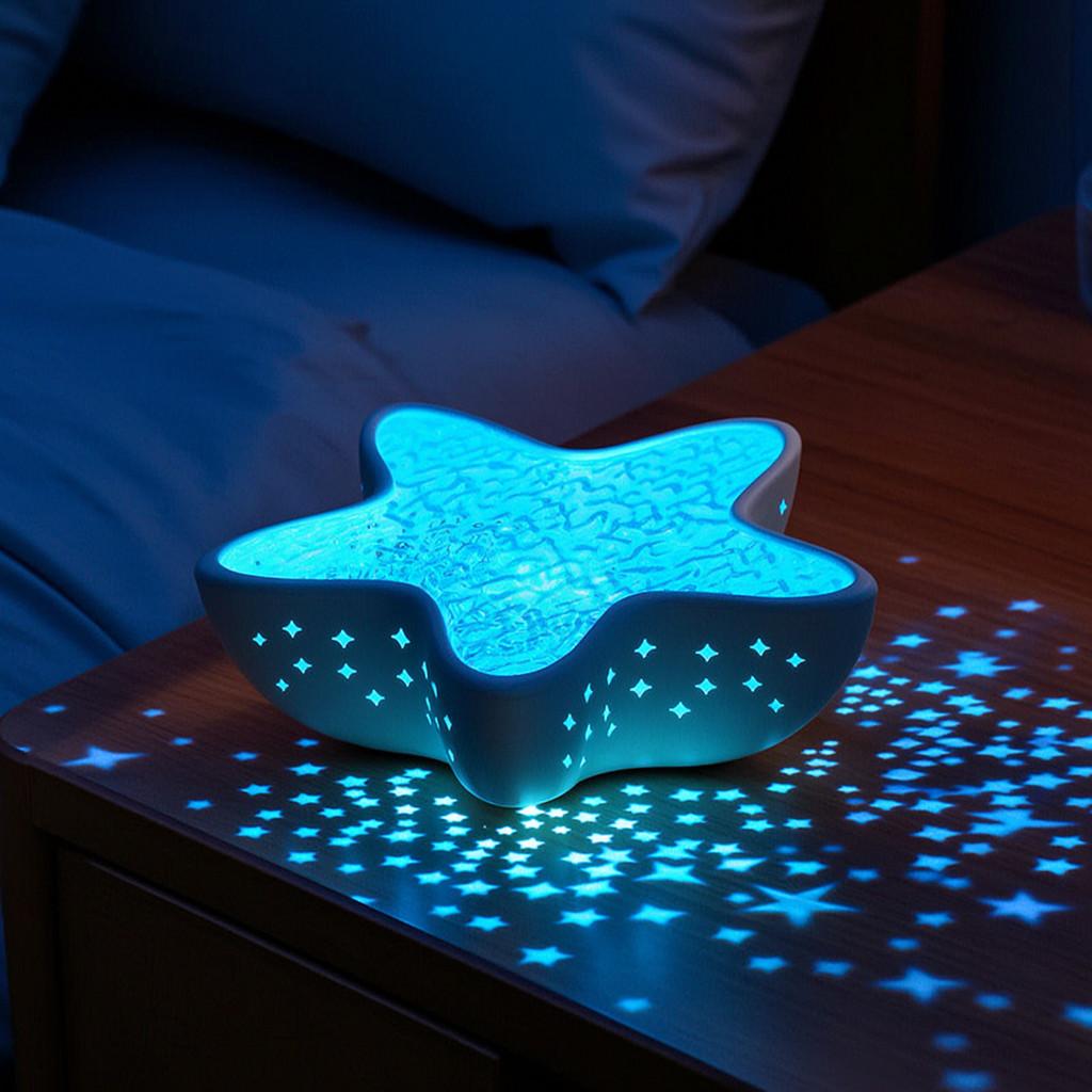 Ocean Star Projector Night Light With Gradual Color Change For Bedroom Decor And Romantic Gifts