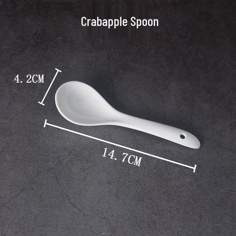 Korean-Style Ceramic Soup & Dessert Spoon Set