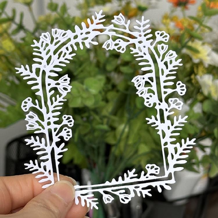 Leaf Frame Die Cut Metal Embossing Stencil Carbon Steel Cutting Dies for Card Making Scrapbooking Art Craft Project