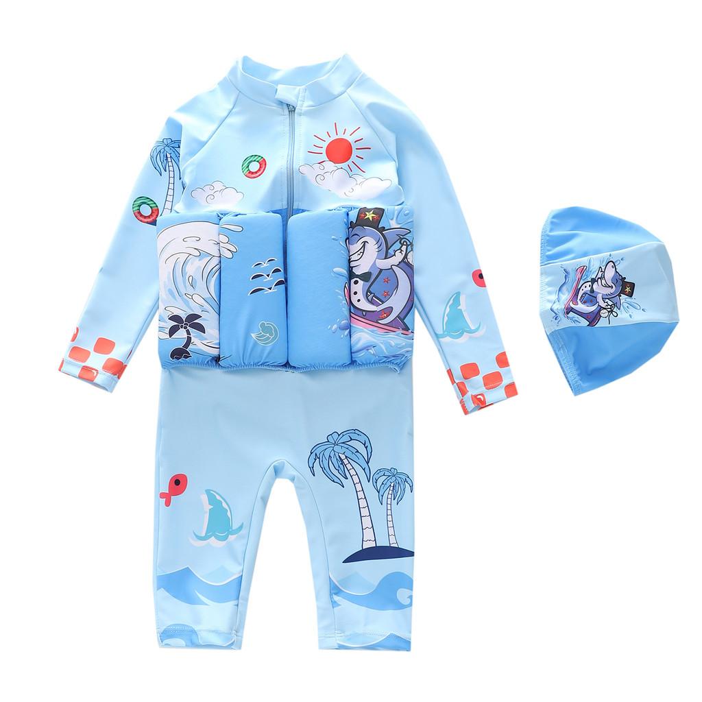 Kinder Haifisch Cartoon Schwimmweste aus Polyester für Schwimmen und Wassersport
