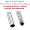 14mm 16mm Spark Plug Socket Wrench Adapter 12-Point 3/8inch Drive Magnetic Spark Plug Socket Socket Adapter Auto Repair Tools