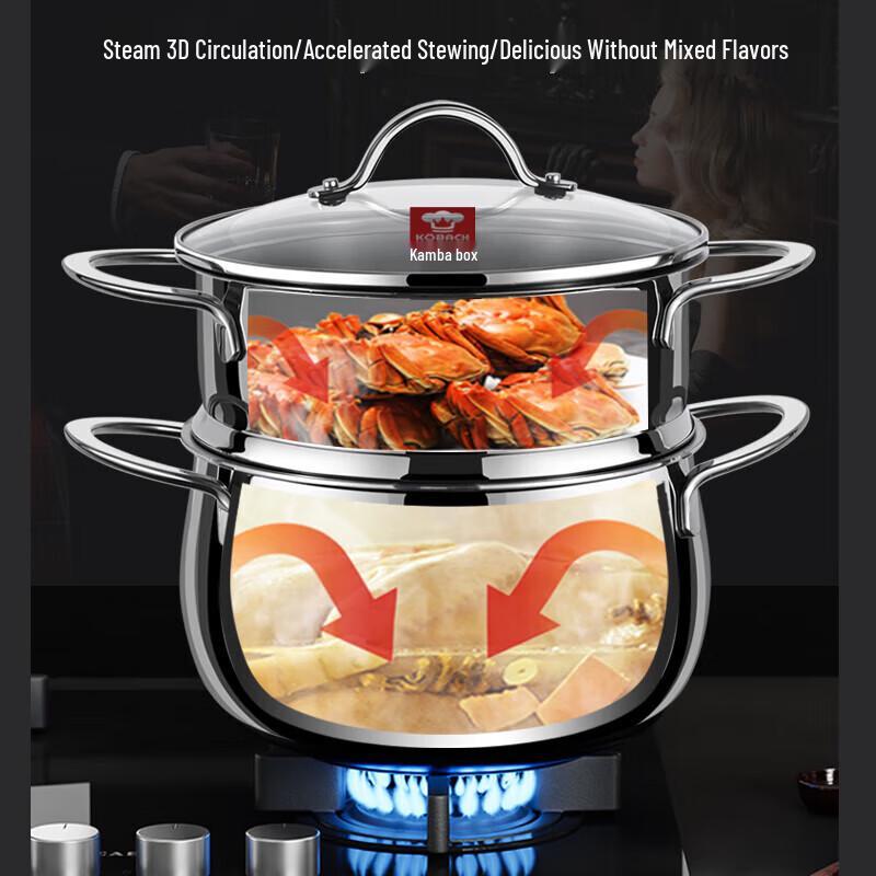 KOBACH 20cm Mehrzweck-Kochtopf aus 304 Edelstahl