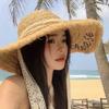 Summer Wind Big Brim Raffia Straw Hat Women's Beach Hat Travel Seaside Vacation Sun Hat