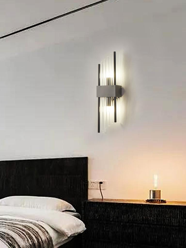 Scandinavian American Italian Wall Lamp 110-240V Glass Brass Construction LED Neutral Light 3 Color Changing Lustre