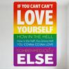 Rainbow Gradient Self-Love Metal Tin Sign Motivational 'Love Yourself' Typo Art Plaque for Home Office Wall Decor Inspirational