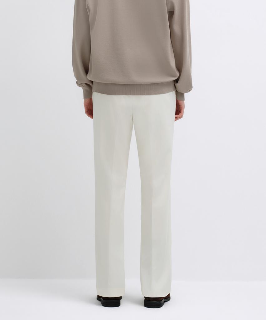 Musinsa Standard Semi-Wide Hidden Elastic Waist Slacks [Cream]