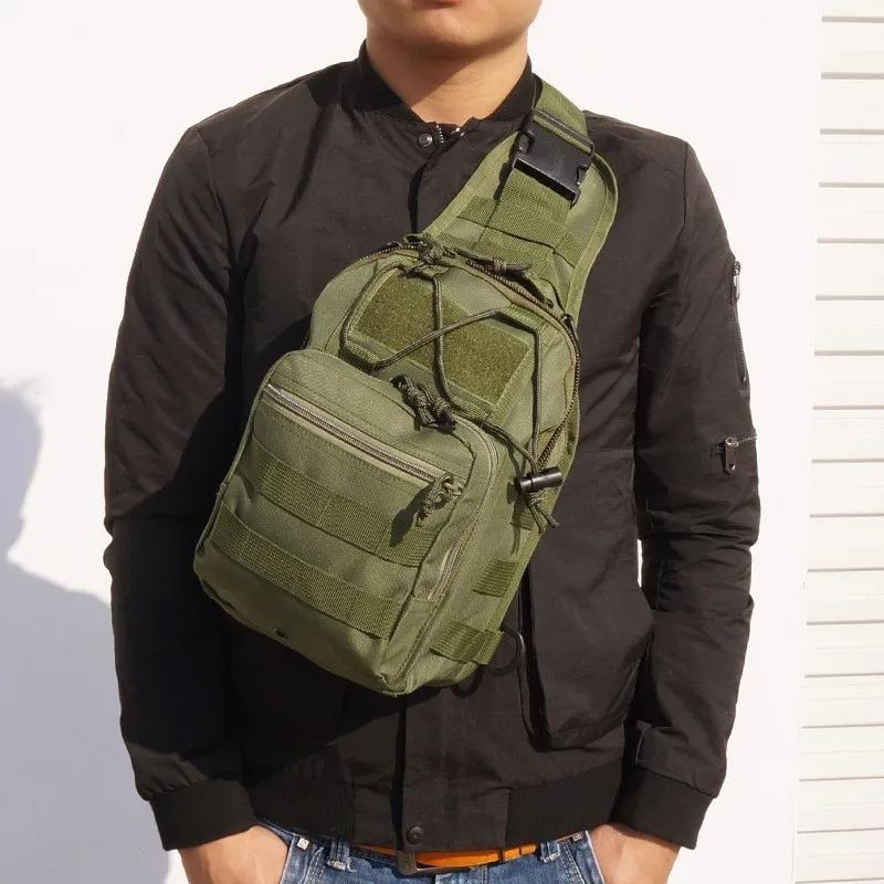 Tactical Sling Backpack,Outdoor Men‘ Chest Bag, Multiple Compartments, Shoulder Bag for Outdoor, Mountaineering, Camping, Fishing & Trekking