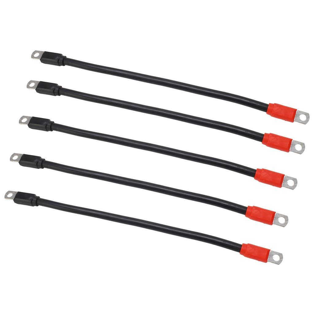 5pcs Golf Cart Battery Cables PVC Sheath Battery Cables 4 Gauge Replacement for Club Car DS 36V 48V Golf Cart