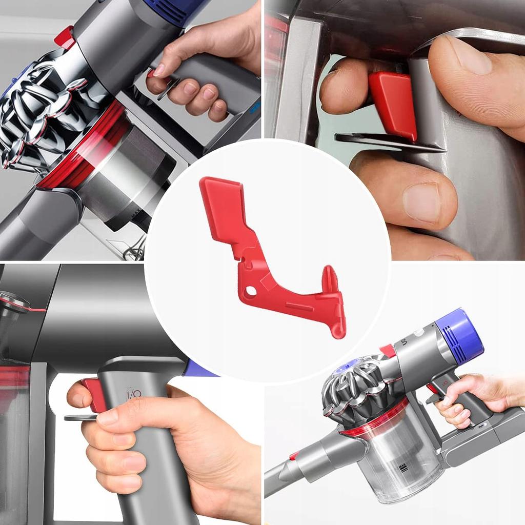 PowerFix Trigger V-Rot – Verstärkter Auslöseknopf für Dyson Staubsauger | Kompatibel mit V10, V11, SV12, SV14 | Hohe Verarbeitungsqualität