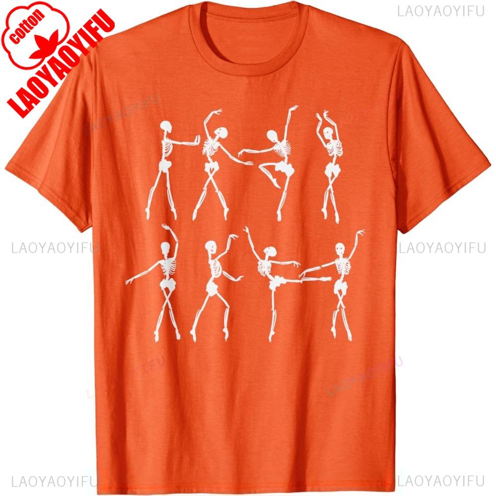 Skeleton Ballerinas Tshirt Ballet Dance Cute Halloween TShirt Women Daily Life Casual Cotton Tops Ballerina Funny Gift Shirt