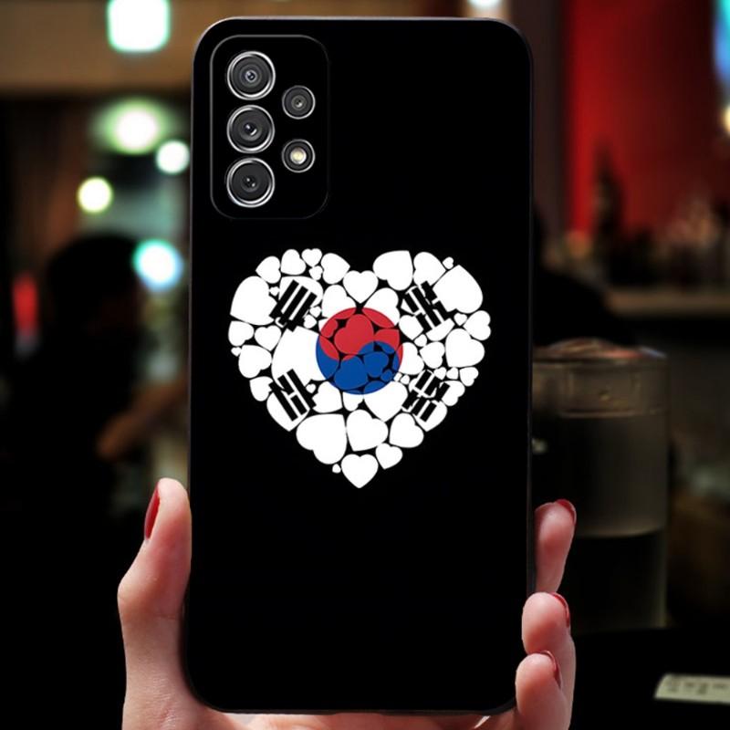 Funda de Teléfono con Bandera Nacional Coreana Para Samsung Galaxy S20 S21 S22 S30 S7 S10 S8 S9 S6 Pro Plus Edge Ultra Fe Funda Protectora Antigolpes