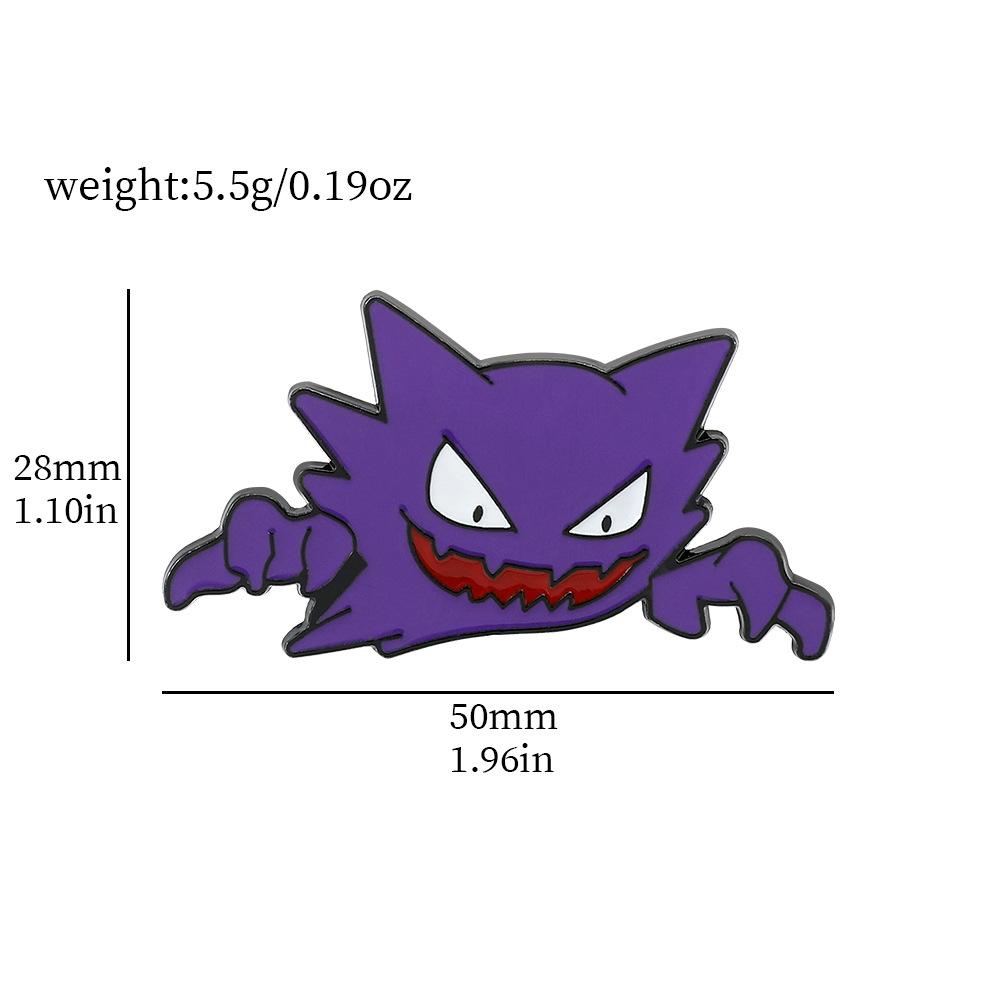 Funny Pokemon Metal Badge With Cartoon Character Design And Droplet Oil Craft