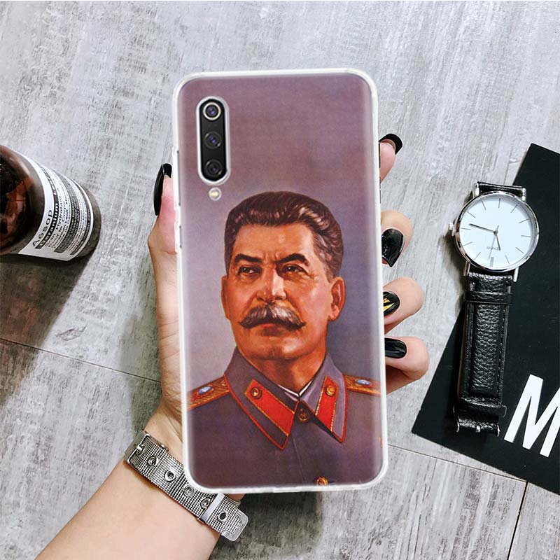 Russian Stalin Ussr Communism Phone Case For Xiaomi Redmi Note 10 9 8 11 Pro 11T 11S 10S 9S 9A 9C 9T 8T 8A 7 7A 5 Art Pattern