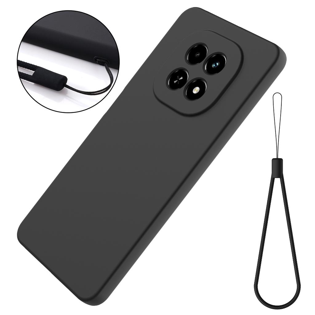 For Realme C63 5G/V60 5G Case Liquid Silicone Anti-Scratch Phone Cover with Hand Strap