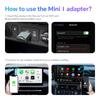 2025 New 2 in 1 Mini Wired to Wireless CarPlay and Android Auto Adapter 5GHz WiFi5 for Original Cars with Wired CarPlay/Auto