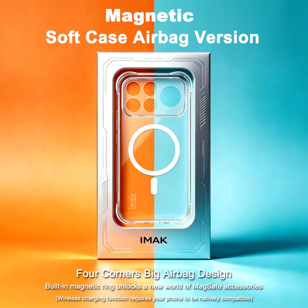 Magnetic Case For POCO F9 Ultra Pro 5G Camera Protection Raised Edge Transparent CA0003