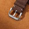 Suede Leather Watch Strap 20 22mm for Samsung Watch6/5/4 Soft Calfskin Bracelet Quick Release Band Handmade Stitching Wristband
