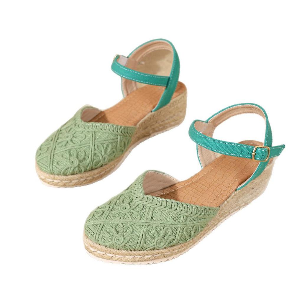 “2026 Women's Closed-Toe Hemp Rope Fisherman Sandals - Comfortable, Versatile, European & American Style”