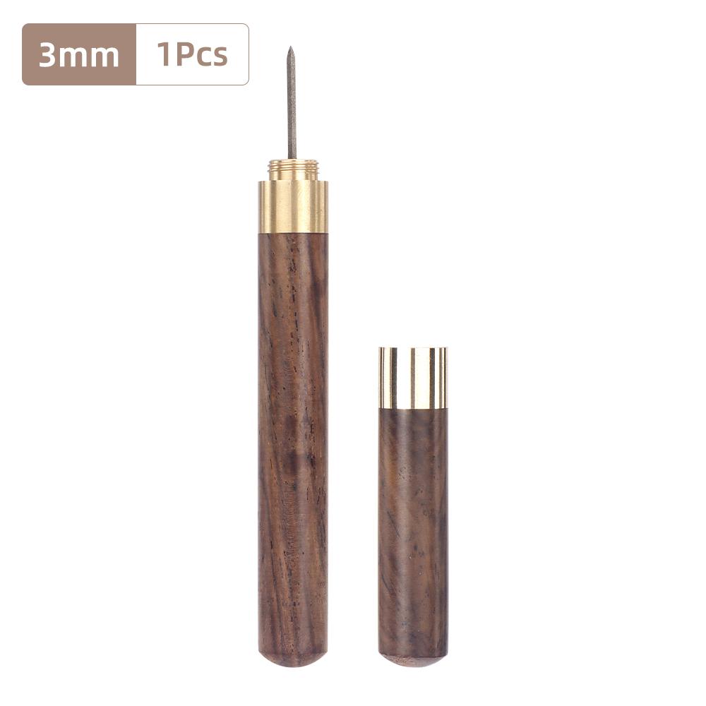1pc Leather Sewing Awl with Protective Cover, Leathercraft Sewing Stitching Line Puncher, DIY Leather Handicraft Hole Cut Awl