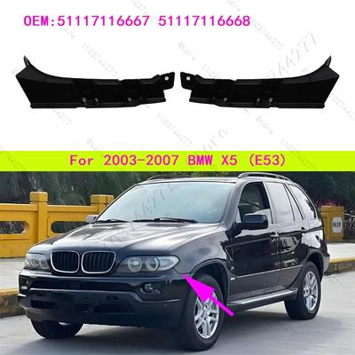 For 2003-2007 E53 BMW X5 3.0i 4.4i 4.8is Front Bumper Bracket Holder Cover 51117116667 51117116668