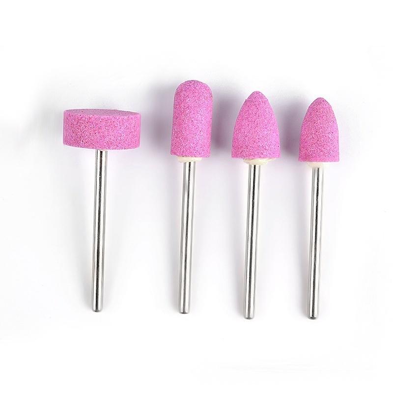 12Pcs Stainless Steel Ceramic Electric Machine Drill Bits File Nail Art Polishing Grinding Head Manicure Pedicure Tools Set