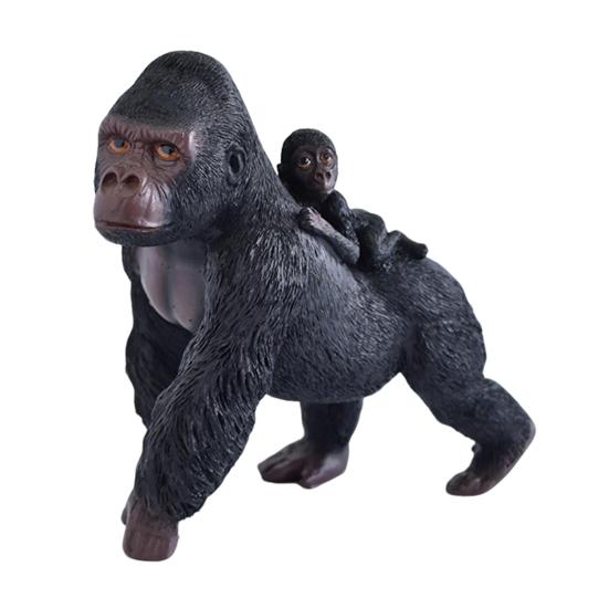 Gorilla Resin Statue, Sitting Monkey Figurine Sculpture, Industrial Home Decor for Living Room Office Desk Bookshelf, Industrial Modern Home Decor