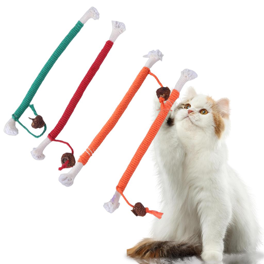 1pc/3PCS Colorful Cats Cotton Rope Toy Chew Resist Toy Funny Interactively Chew Toy for Small Cats Teeth Grinding Tool