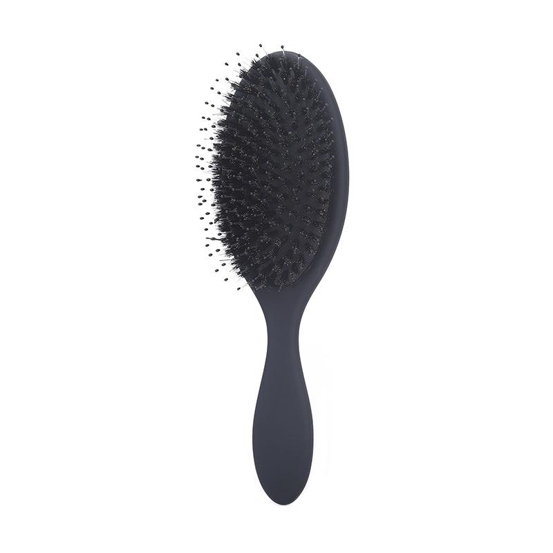 

Meier Comb, boar bristle volumizing styling brush, wet & dry hair brush, scalp massage brush 22.5*7*3cm 87g чёрный