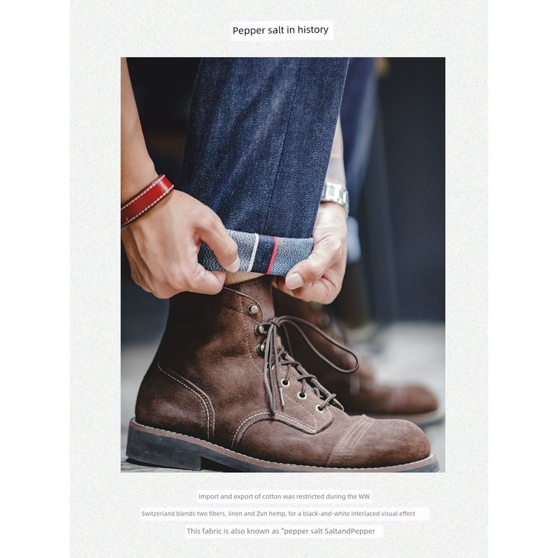 Marden Pepper Salt Denim Tannin Red Ear Parka