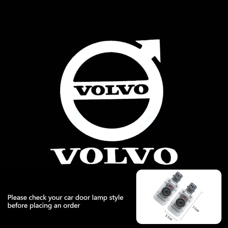 2Pcs Suitable for Volvo V40 V60 V90 XC40 XC60 XC90 S60 S90 car LED welcome lamp projector logo ghost lamp auto parts decoration.
