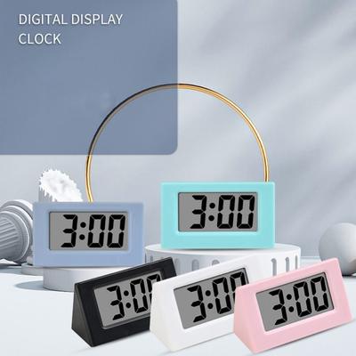 Simple LED Digital Clock Cute Desk Electronic Clock Creative Mini Triangle Clock  Travel