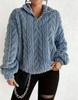Women's Warm Fleece Sweatshirt Casual Stripe Pattern Tops for Autumn and Winter