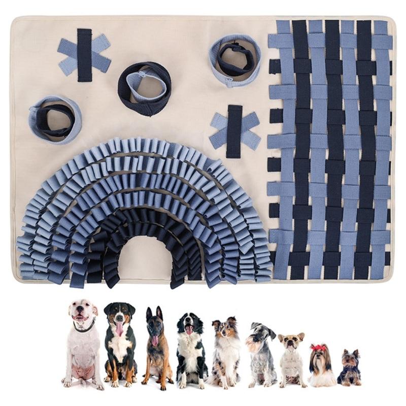 Pet Dog Snuffle Mats Slow Feeding Puzzle Food Mat Dogs Sniffing Mat AntiSlip Puzzle Mat for Boredom Dogs Entertainment