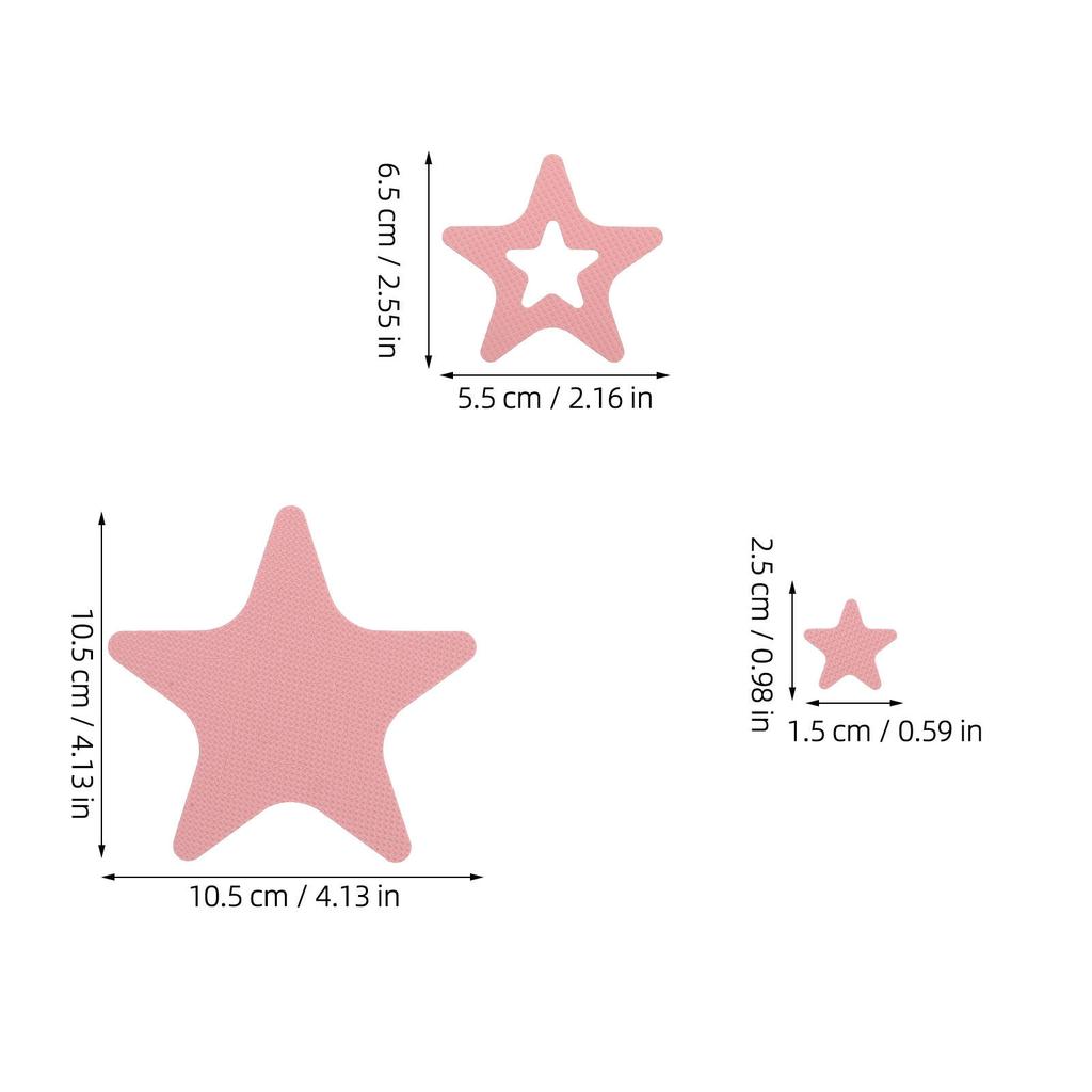 12Pcs Cartoon Star-Shaped Non-Slip Bathtub Stickers Peva Anti-Slip Shower Floor Decals for Kids Bathroom Safety Grip Mat