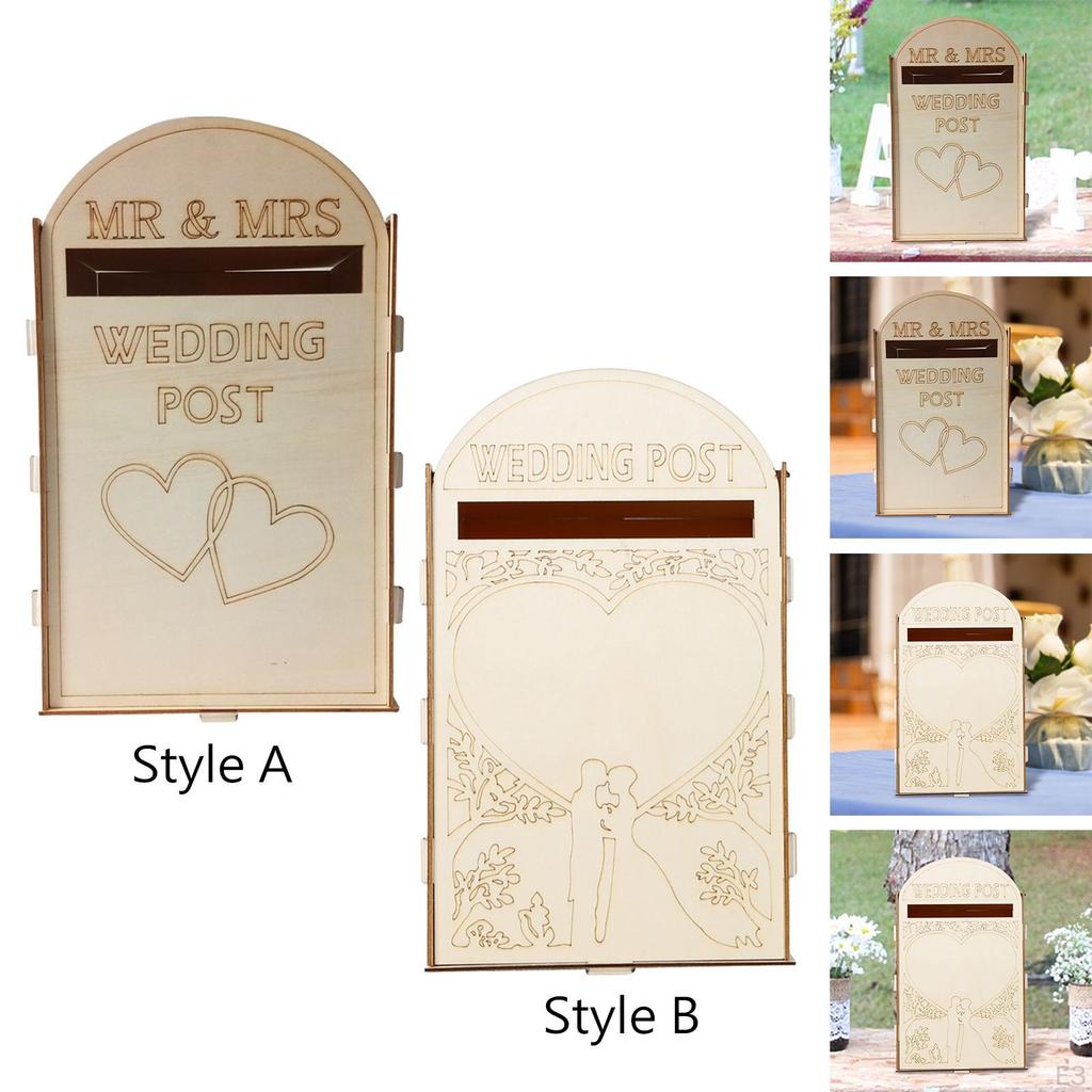 Kartenhalter-Box für Hochzeiten, Dekorative Holz-Briefkasten Empfangsgeschenke