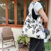 Trendy Lace Butterfly Canvas Tote Bag For Women With Large Capacity For Daily Use