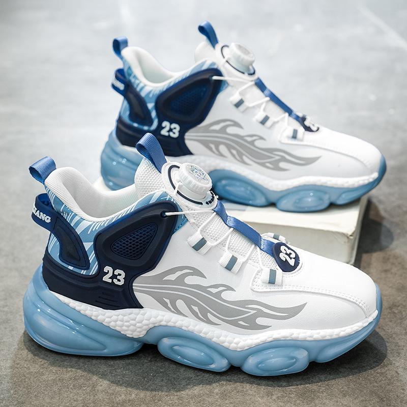 

Autumn and winter rotating buckle men s shoes breathable new men s casual running shock absorption sports heightening air cushion dad shoes 45