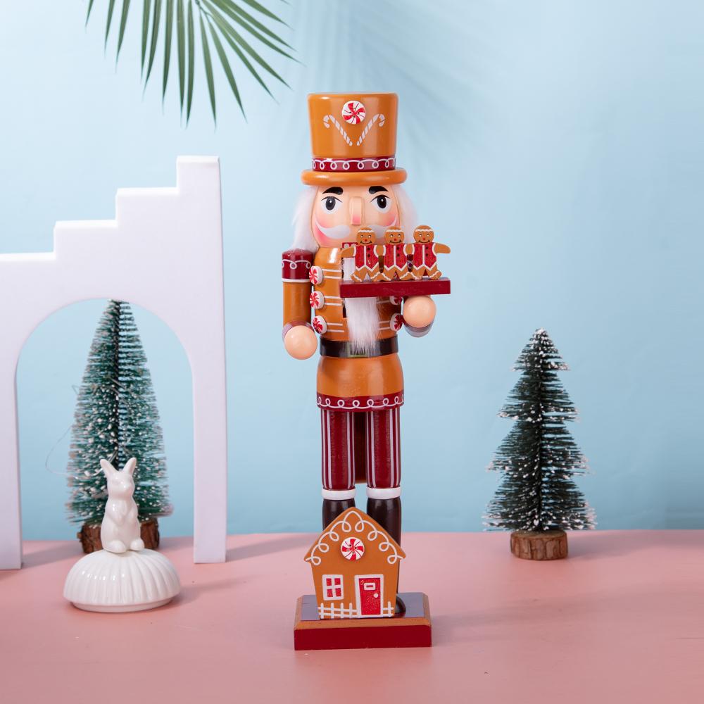 Christmas Gingerbread-Style Nutcracker Figurine