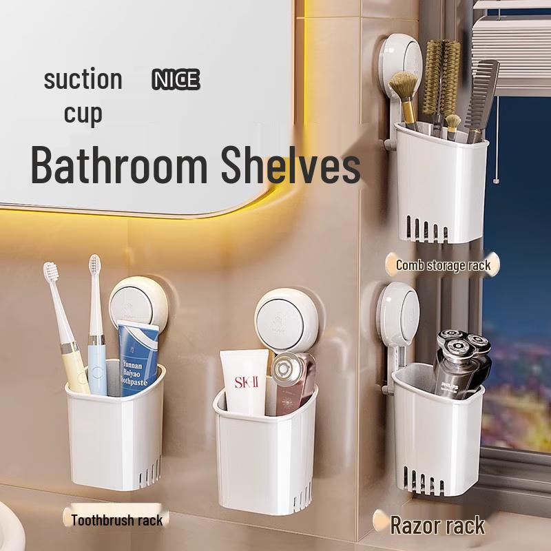 Taile Suction Cup Toothbrush Holder & Storage Rack